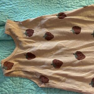 Rylee + Cru Cream and Brown Polka Dot Tank Top